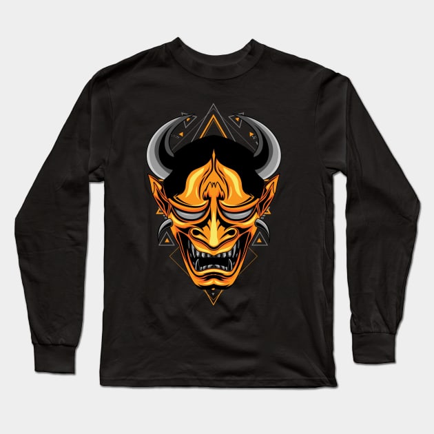 hanya oni mask Long Sleeve T-Shirt by SHINIGAMII